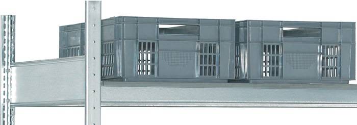 Weitspann-Steckregal H2500xB2000xT500mm Anbauregal 4 Stahlböden Trgf.400kg