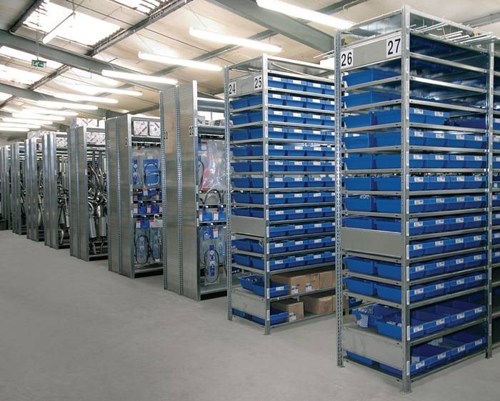 Steckregal H3000xB750xT300mm Anbauregal 7 Stahlböden Trgf.150kg verz.SCHULTE