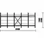 Kragarmregal H1980xB5366xT600mm 5 Felder doppels.Trgf.8400kg BITO Kragarmregal H1980xB5366xT600mm 5 Felder doppels.Trgf.8400kg BITO