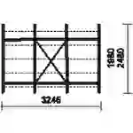 Kragarmregal H2480xB3245xT600mm 3 Felder eins.Trgf.3360kg BITO Kragarmregal H2480xB3245xT600mm 3 Felder eins.Trgf.3360kg BITO