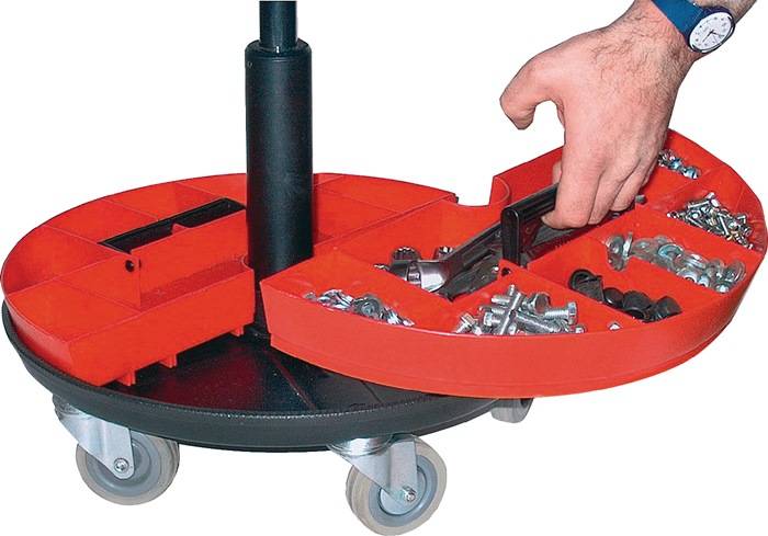 Ablageschale 2-tlg.Ku.rot f.Drehhocker