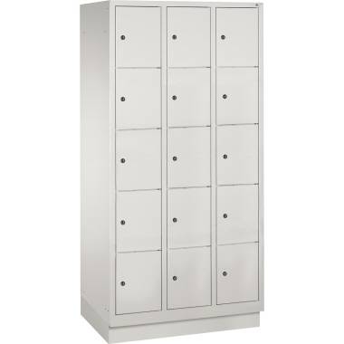 C+P Fächerschrank 8020305S10000 m. Sockel 15Fächer lgr/lgr