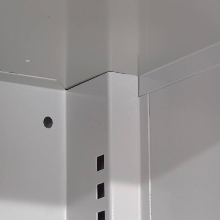 Vertikalschrank H1950xB1000xT600mm grau/blau 2 Auszüge 3 Fächer Lochplattent.