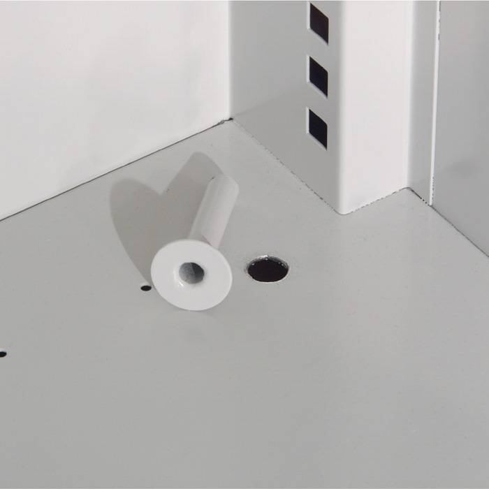 Vertikalschrank H1950xB1000xT600mm grau 2Auszüge 3Fächer SL2x100mm Doppelwandt.