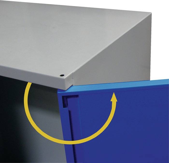 Schwerlastschrank H1950xB1000xT600mm grau/blau 3Fbd.1x100,2x125mm Trgf.160kg