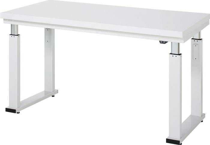 Werkbank B1250xT700xH740-1140mm Hartlaminat 40mm Gestell lichtgrau RAU
