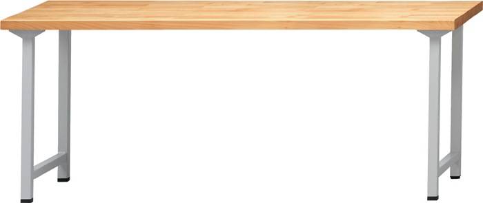 Werkbank BL B2000xT700xH840mm Buche massiv lichtgrau