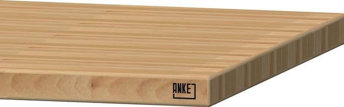 Werkbank BL B2000xT700xH840mm Buche massiv lichtgrau