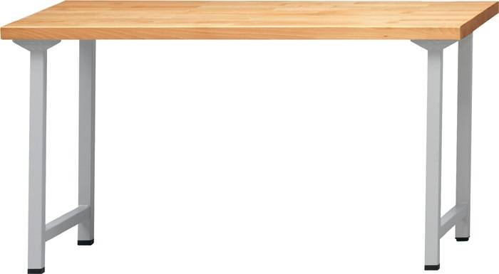 Werkbank BL B1500xT700xH840mm Buche massiv lichtgrau