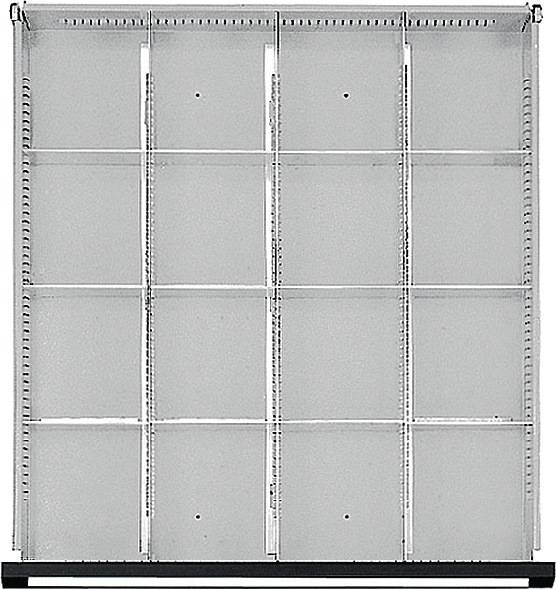 Schubladenunterteilungsmaterial Front-H.60mm 1/4 Teilung