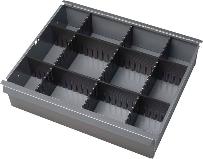 Schubladenunterteilungsmaterial Front-H.65mm 5 Steckleisten