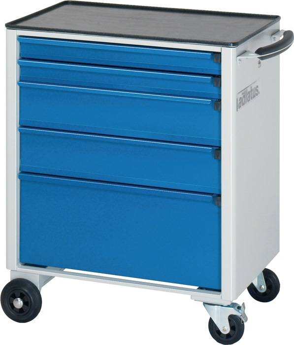 Werkstattwagen Metallablage H860xB700xT520mm lichtgrau/blau