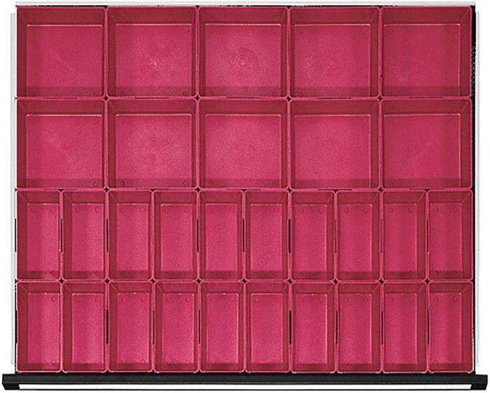 Unterteilungsmaterial Front-H.90-120mm 30 Einsatzkästen f.Schrank-B.910mm PROMAT