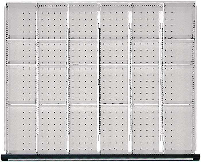 Unterteilungsmaterial Front-H.180-360mm 5 Längs-/18 Quertrennw.f.Schrank-B.910mm
