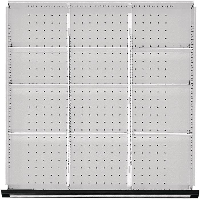 Unterteilungsmaterial Front-H.60mm 2 Längs-/9 Quertrennwände f.Schrank-B.760mm