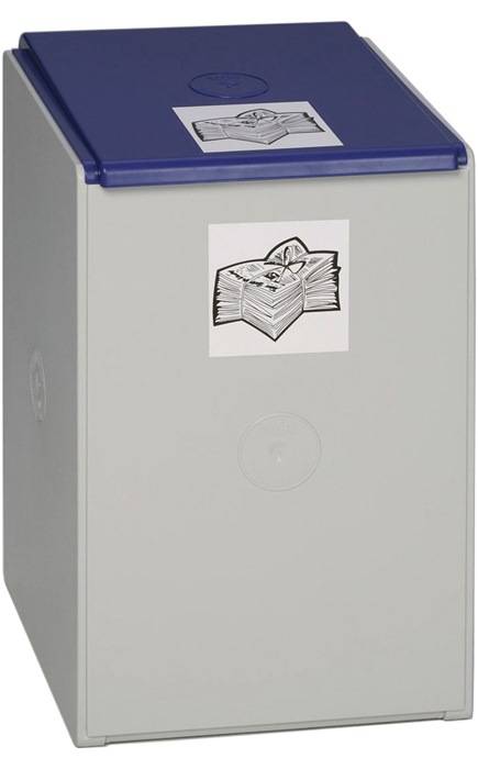 Wertstoffsammler 60l H570xB360xT405mm lichtgrau stationär VAR