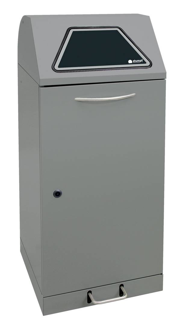 Abfalltrennung Modul-Vario 120, graualu-struktur, ProSlide-System, 120 Liter, Tr