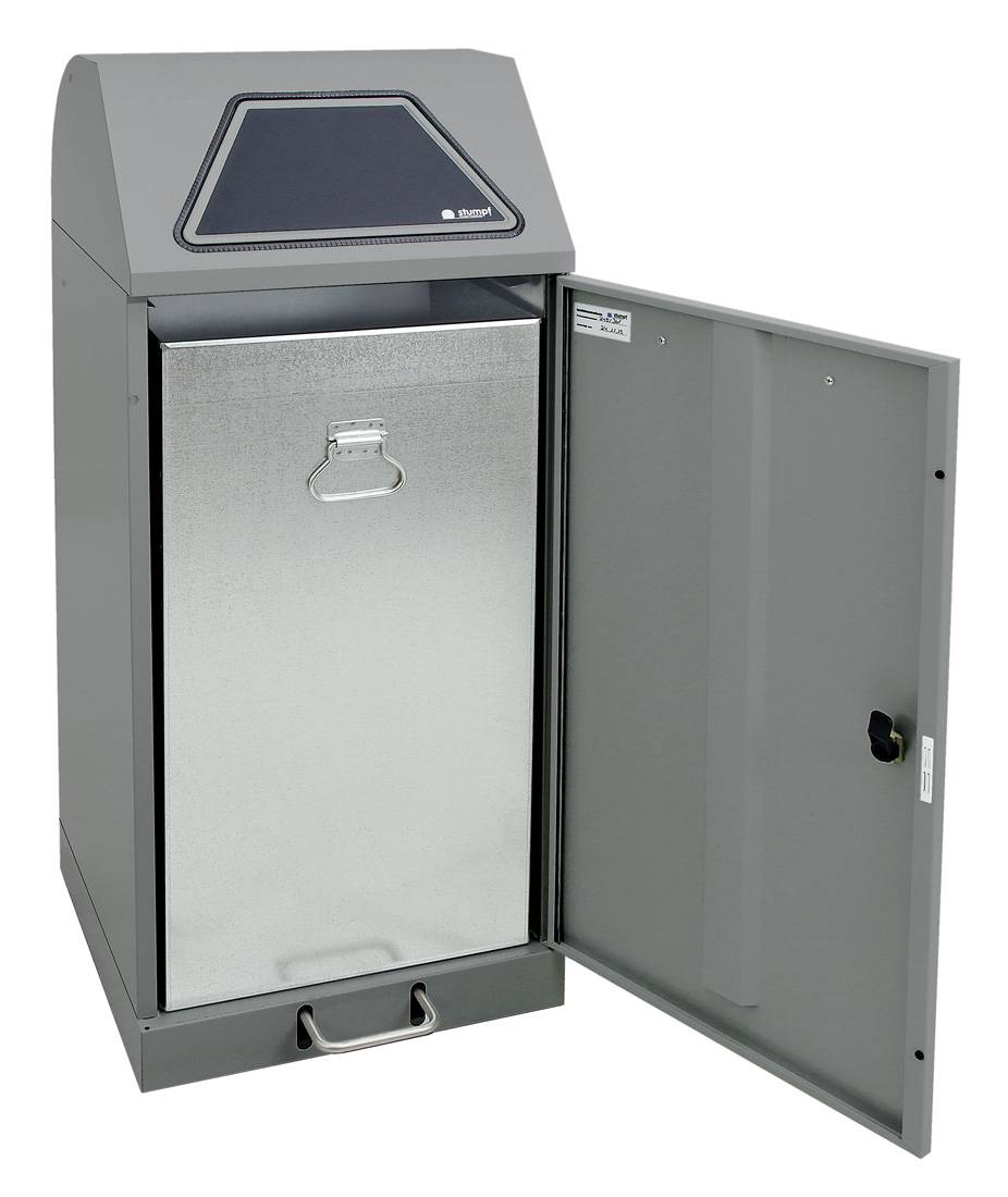 Abfalltrennung Modul-Vario 120, graualu-struktur, verzinkt. Innenbehälter, 120 L