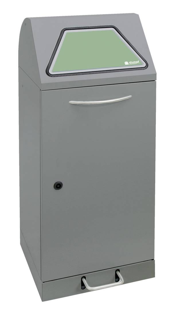 Abfalltrennung Modul-Vario 75, graualu-struktur, ProSlide-System, 75 Liter, Tret