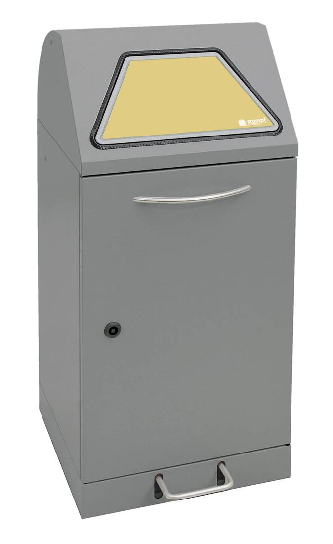 Abfalltrennung Modul-Vario 60, graualu-struktur, ProSlide-System, 60 Liter, Tret