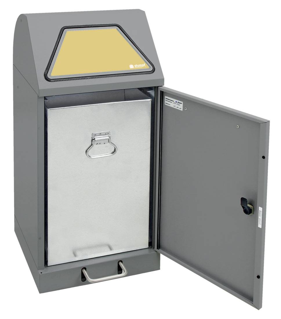 Abfalltrennung Modul-Vario 60, graualu-struktur, verzinkt. Innenbehälter, 60 Lit