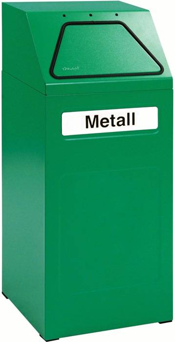 Wertstoffsammler 65l H970xB400xT380mm verkehrsgrün/verkehrsgrün stationär STUMPF