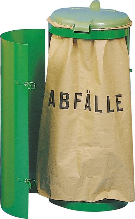 Abfallsammler Ø450xH900mm 120l schwarzgrau m.Einflügeltür VAR