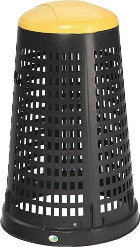 VAR GmbH Korbständer D525xH880mmPP schwarz Deckel gelb f.120l Säcke 21310