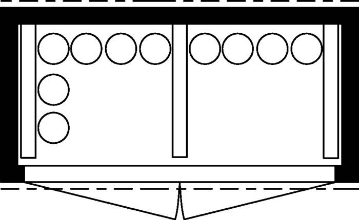 Gasflaschencontainer B2100xT1141xH2250mm verz.montiert,o.Bodenrahmen