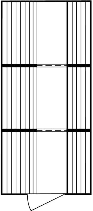 Lagercontainer-Kombination B3050xT6520xH2300mm zerlegt gem.GHS 1-4 Vol.3 x 1030l