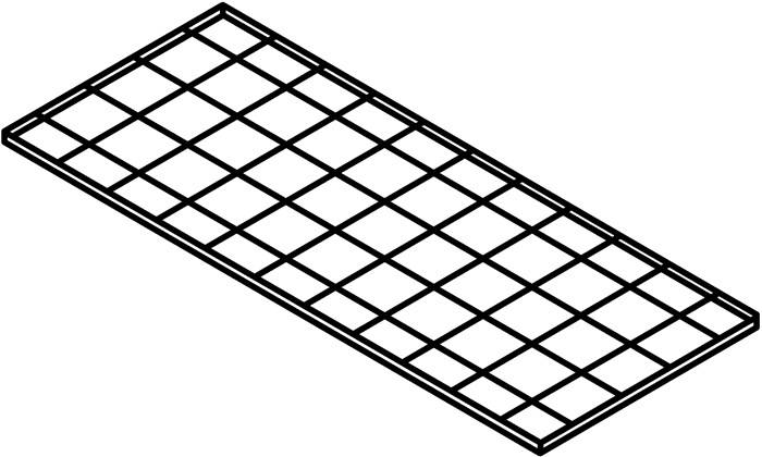 Gitterrost f.Gitterrostregal B 800 x T 1200mm STA verz.