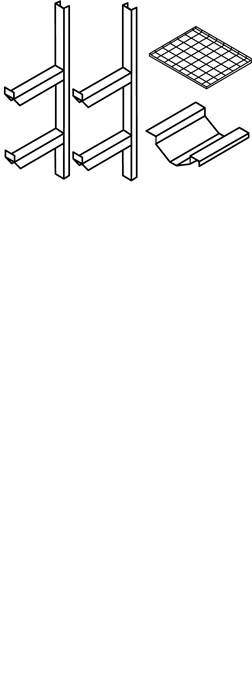 Fassregal B600xT500mm m.Fass-u.Gitterrostauflage