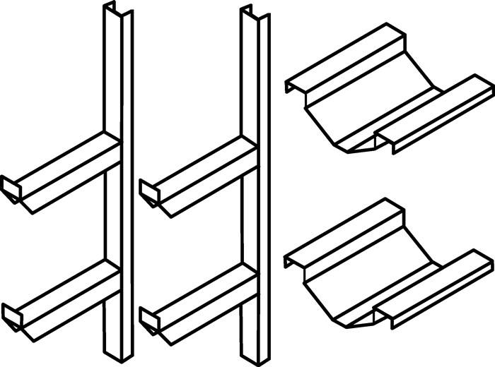 Fassregal B600xT500mm m.Fassauflage
