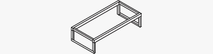Fassbock L640xB600xH300mm silber verz.Fassanzahl 1 x 200l
