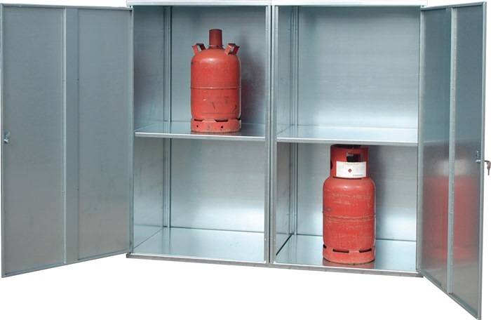 Gasflaschendepot B1680xT690xH1475mm verz.geschl.BAUER