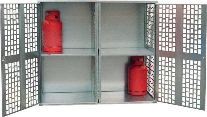 Gasflaschendepot B1680xT690xH1475mm verz.gel.BAUER