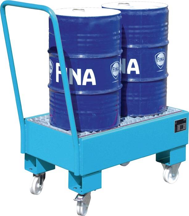 Auffangwanne 61l L800xB500xH415mm Stahlbl.m.Gitterrost lichtblau BAUER