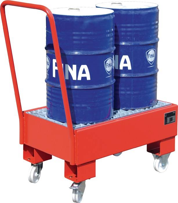 Auffangwanne 61l L800xB500xH415mm Stahlbl.m.Gitterrost feuerrot BAUER