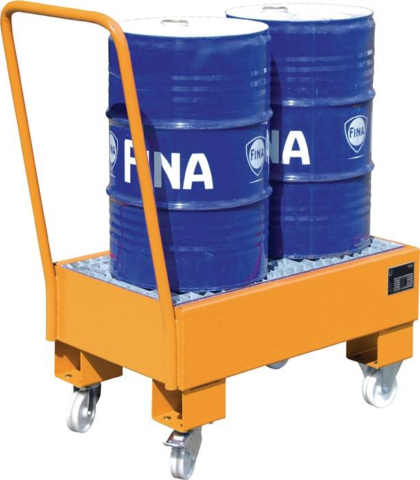 Auffangwanne 61l L800xB500xH415mm Stahlbl.m.Gitterrost gelborange BAUER