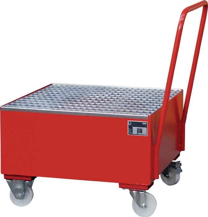 Auffangwanne 200l L800xB800xH615mm Stahlbl.m.Gitterrost feuerrot BAUER