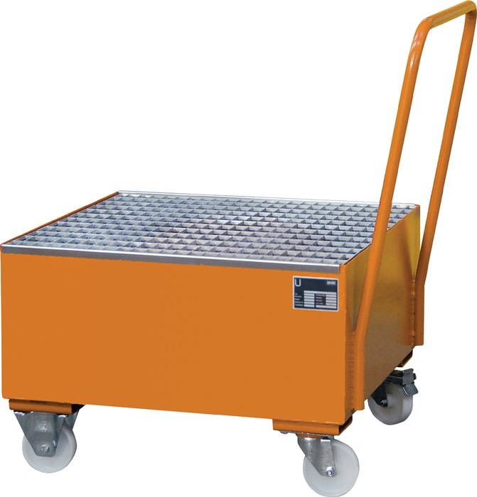 Auffangwanne 200l L800xB800xH615mm Stahlbl.m.Gitterrost gelborange BAUER