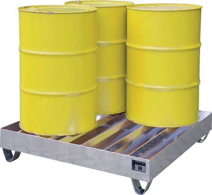 Auffangwanne m.Profilstandfläche L1200xB1200xH285mm f.4x200l-Fässer TZN BAUER