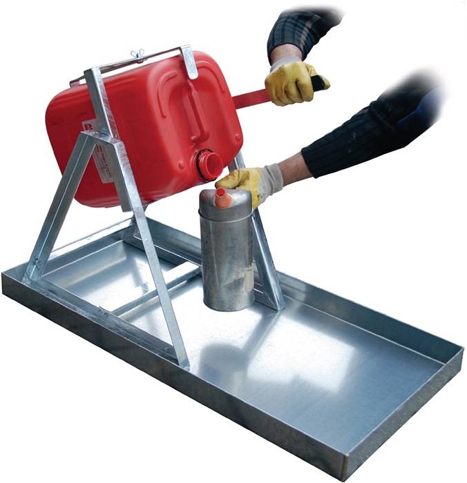 Abfüllbock f.Kanister 20/25l Stahlbl.BAUER