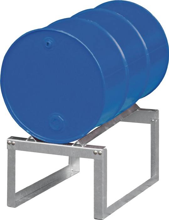 Fassbock L540xB775xH445mm silber verz.Fassanzahl 1x200l BAUER