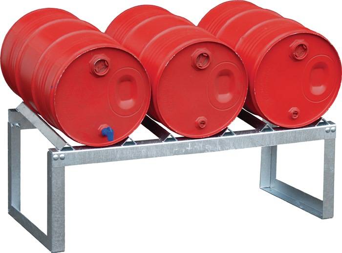 Fassbock L355xB545xH455mm silber verz.Fassanzahl 1x60l BAUER