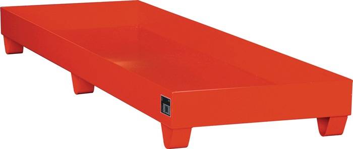 Auffangwanne 241l L2400xB800xH250mm Stahlbl.o.Gitterrost feuerrot