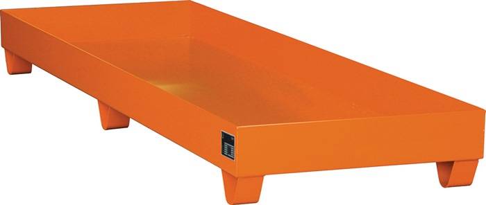 Auffangwanne 241l L2400xB800xH250mm Stahlbl.o.Gitterrost gelborange