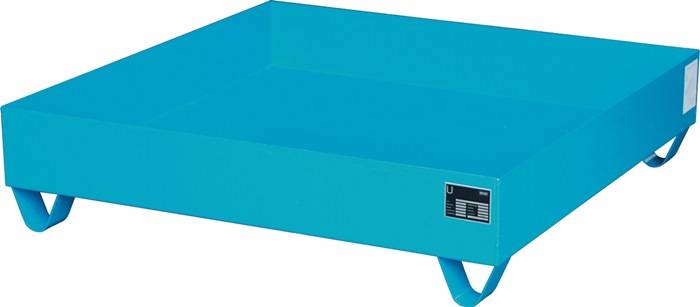 Auffangwanne 230l L1200xB1200xH285mm Stahlbl.o.Gitterrost lichtblau