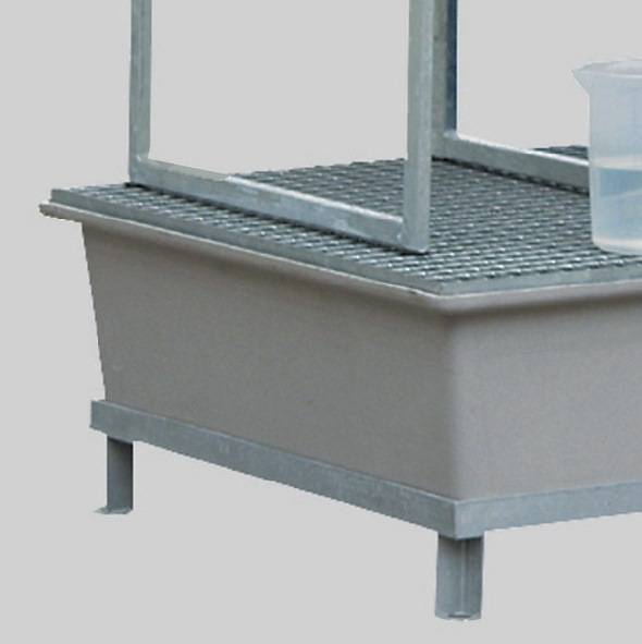 Stahlfußgestell f.GFK-Auffangwanne 2x200l verz.
