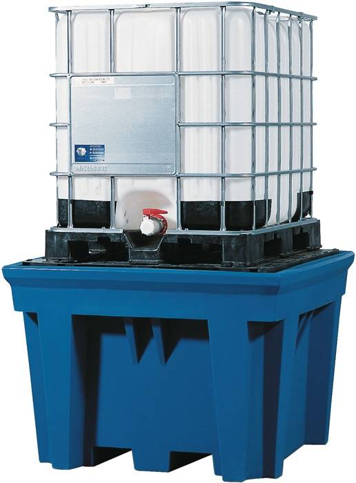 Auffangwanne 1000l L1430xB1430xH965mm PE m.PE-Stellfläche